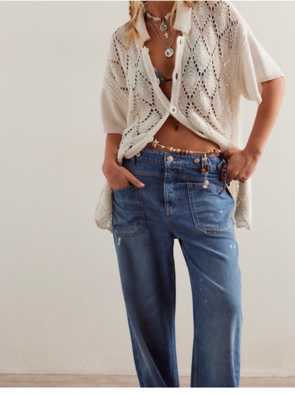 Free People Parlmer Cuffed Jeans Size 25